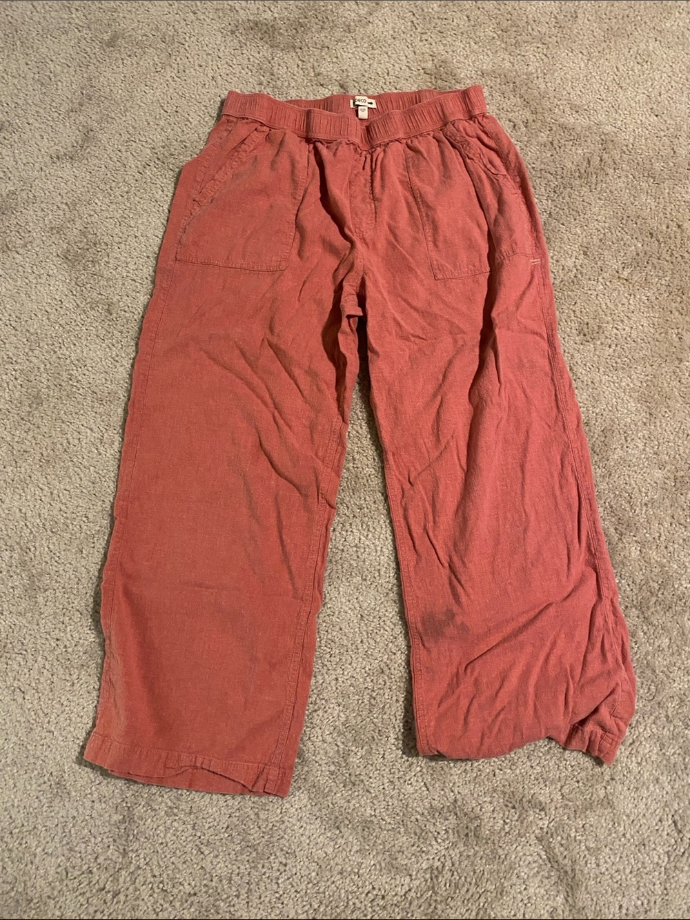 Toad & Co Relaxed Linen-Blend Pants in Rust